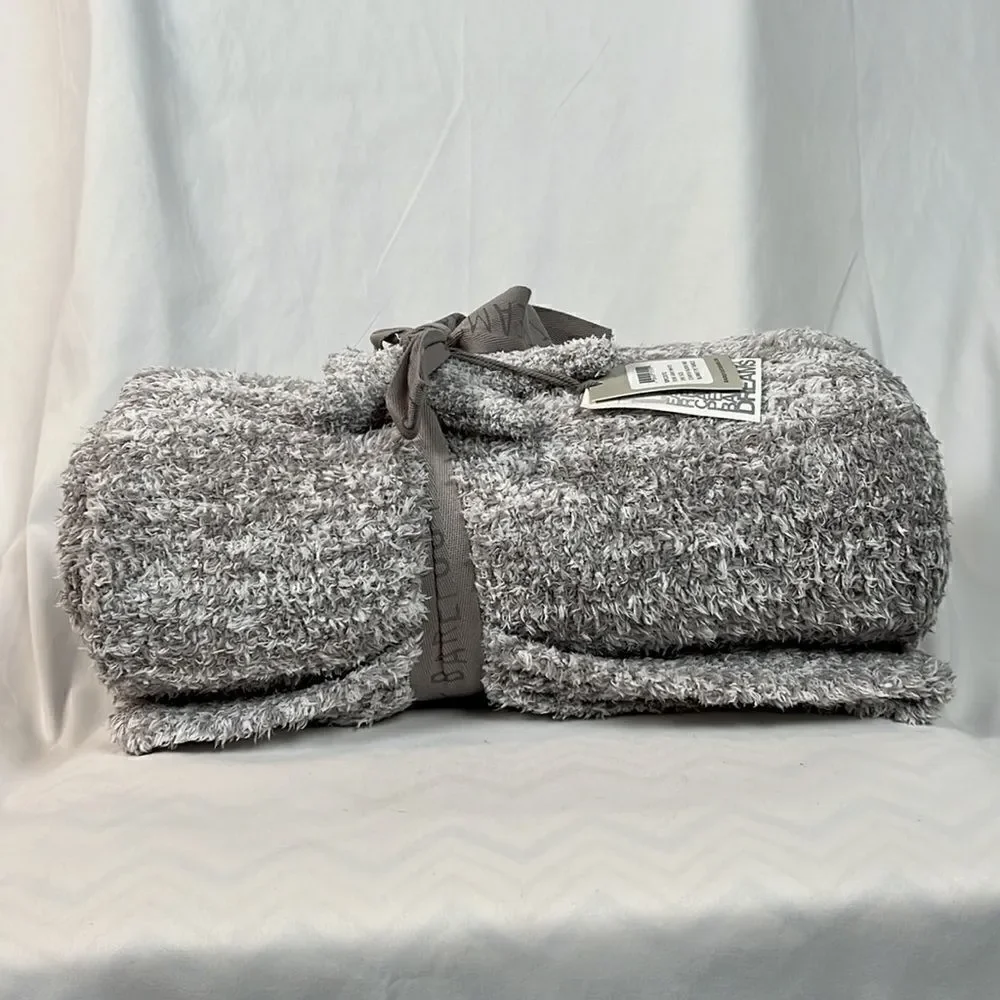 NWT Barefoot Dreams Dove Gray White Pet Bundle Starfish Buddie and Blanket